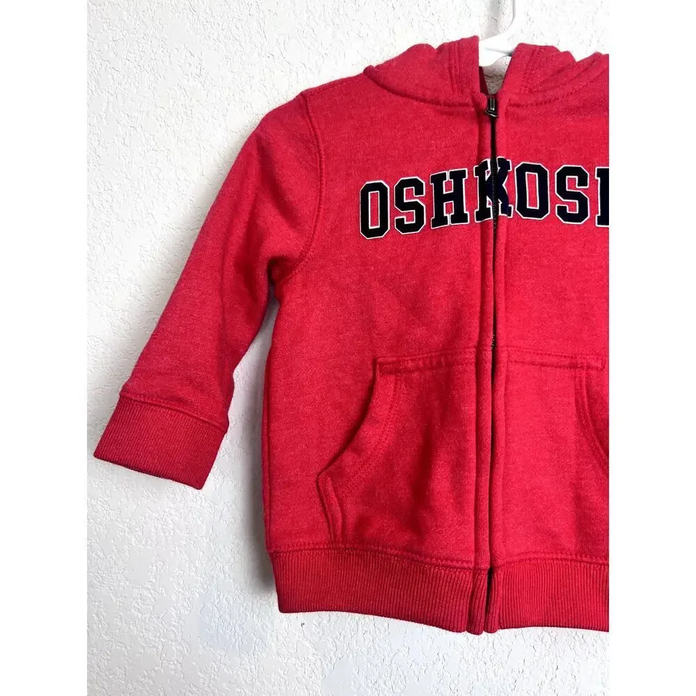 NWT: OshKosh B'Gosh Full Zip Logo Fleece Hoodie
